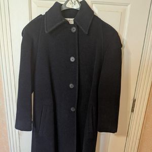 VINTAGE CHRISTIAN DIOR PEA COAT NAVY BLUE GREAT CONDITION SIZE 8